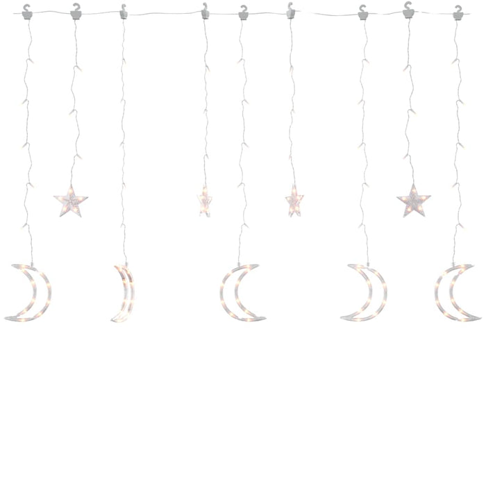 Luci Fatate Stella e Luna con Telecomando 345 LED Bianco Caldo 328798