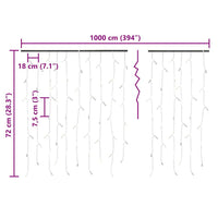 Luci a Ghiaccioli a LED 10 m 400 LED Bianco Caldo 8 Funzioni 328908