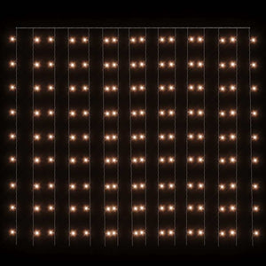 Tenda Luci a Ghiaccioli 3x3m 300 LED Bianco Caldo 8 Funzioni 328925