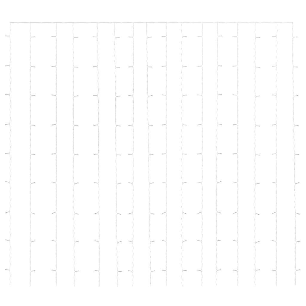 Tenda Luci a Ghiaccioli 3x3m 300 LED Bianco Freddo 8 Funzioni 328928