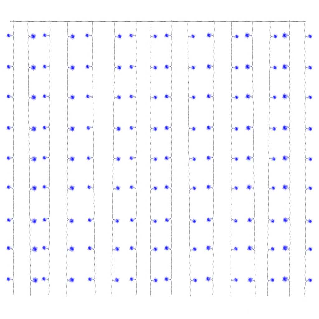 Tenda Luci a Ghiaccioli 3x3m 300 LED Blu 8 Funzioni 328930