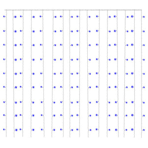 Tenda Luci a Ghiaccioli 3x3m 300 LED Blu 8 Funzioni 328930