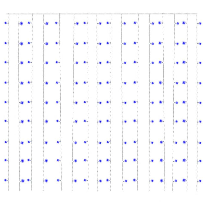 Tenda Luci a Ghiaccioli 3x3m 300 LED Blu 8 Funzioni 328930
