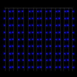 Tenda di Luci Fatate LED 3x3 m 300 LED Blu 8 Funzioni