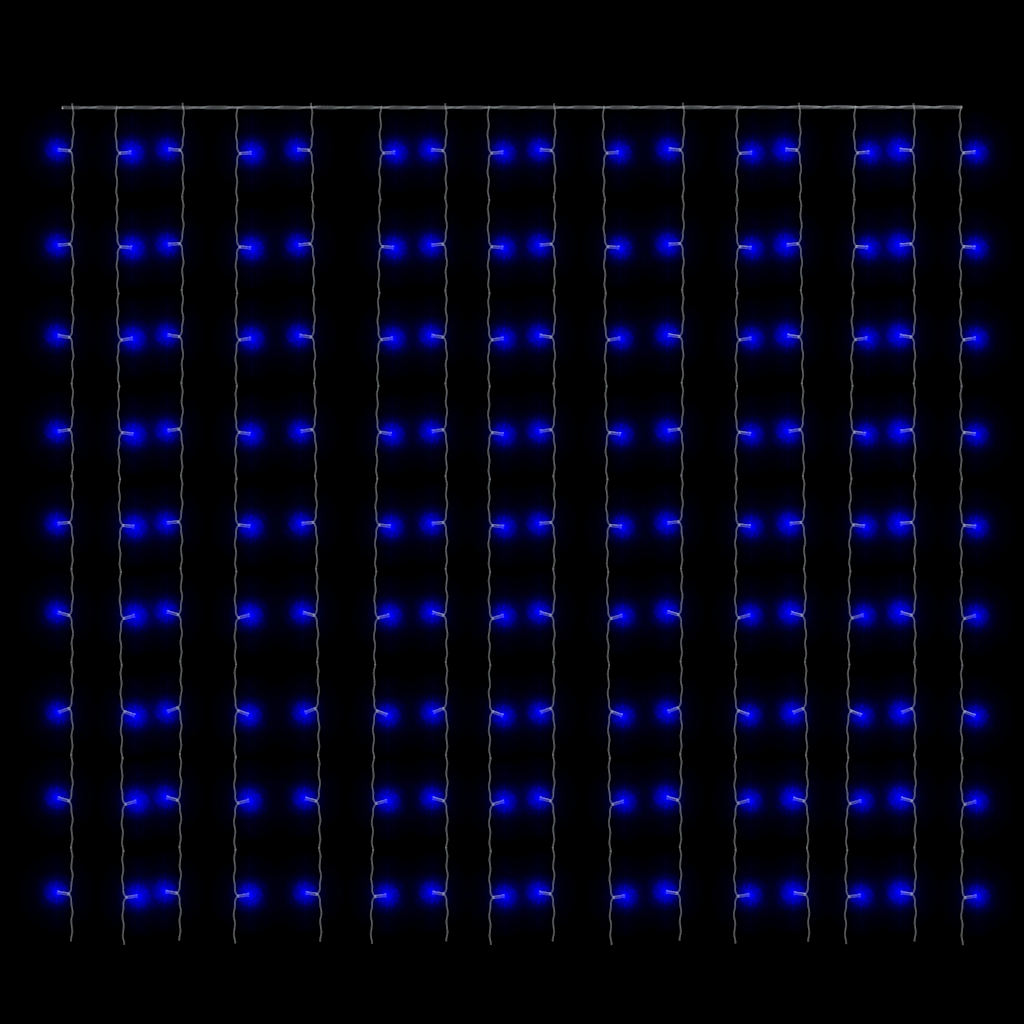 Tenda Luci a Ghiaccioli 3x3m 300 LED Blu 8 Funzioni 328930