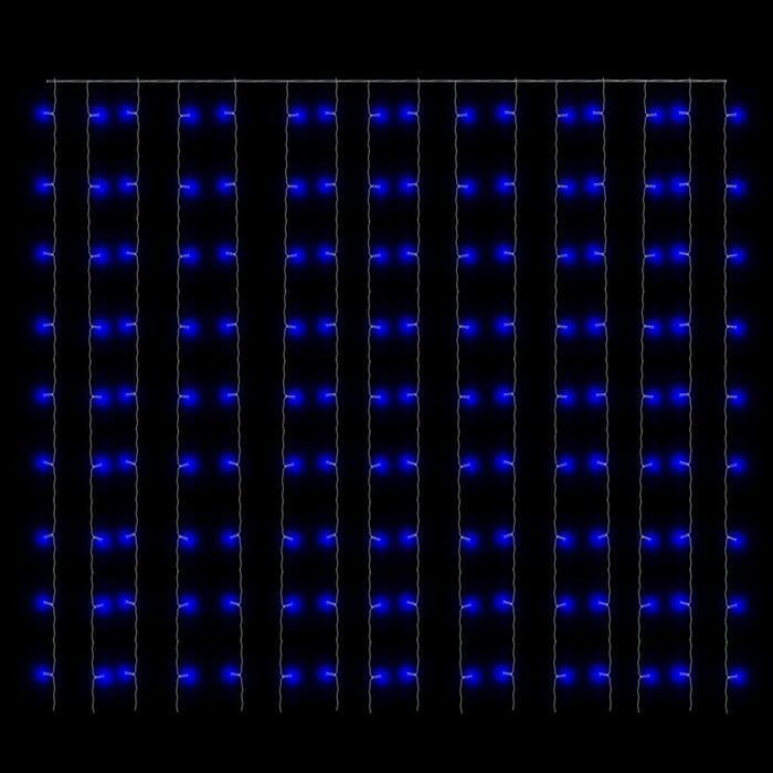 Tenda Luci a Ghiaccioli 3x3m 300 LED Blu 8 Funzioni 328930