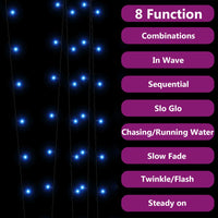 Luci Solari Fatate 2 pz 2x200 LED Blu per Interni Esterni cod mxl 41701