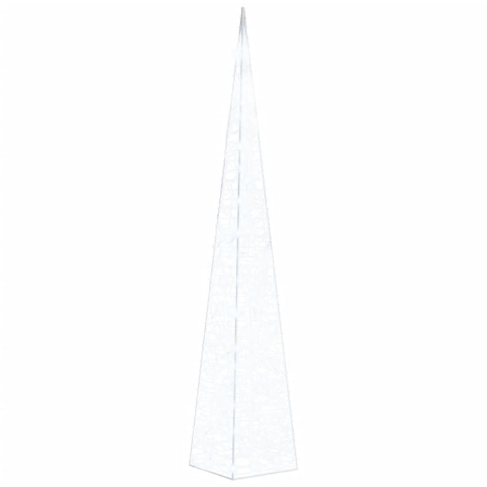 Cono Luce LED Decorativo Acrilico Bianco Freddo 120 cm
