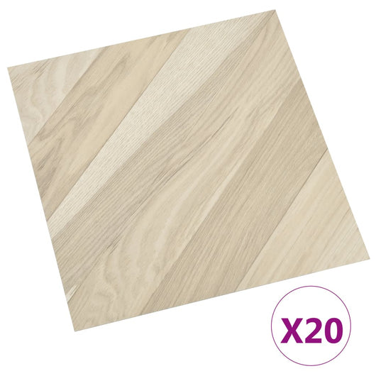 Listoni Pavimenti Adesivi 20 pz in PVC 1,86 mÂ² Beige a Striscecod mxl 104577