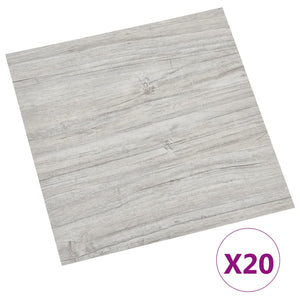 Listoni Pavimenti Adesivi 20 pz in PVC 1,86 mÂ² Grigio Chiaro cod mxl 50410