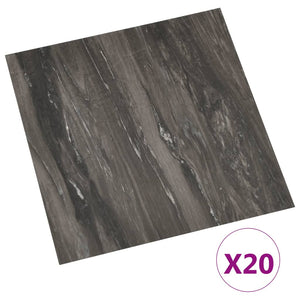 Listoni per Pavimenti Autoadesivi 20pz PVC 1,86 mÂ² Grigio Scuro cod mxl 51864