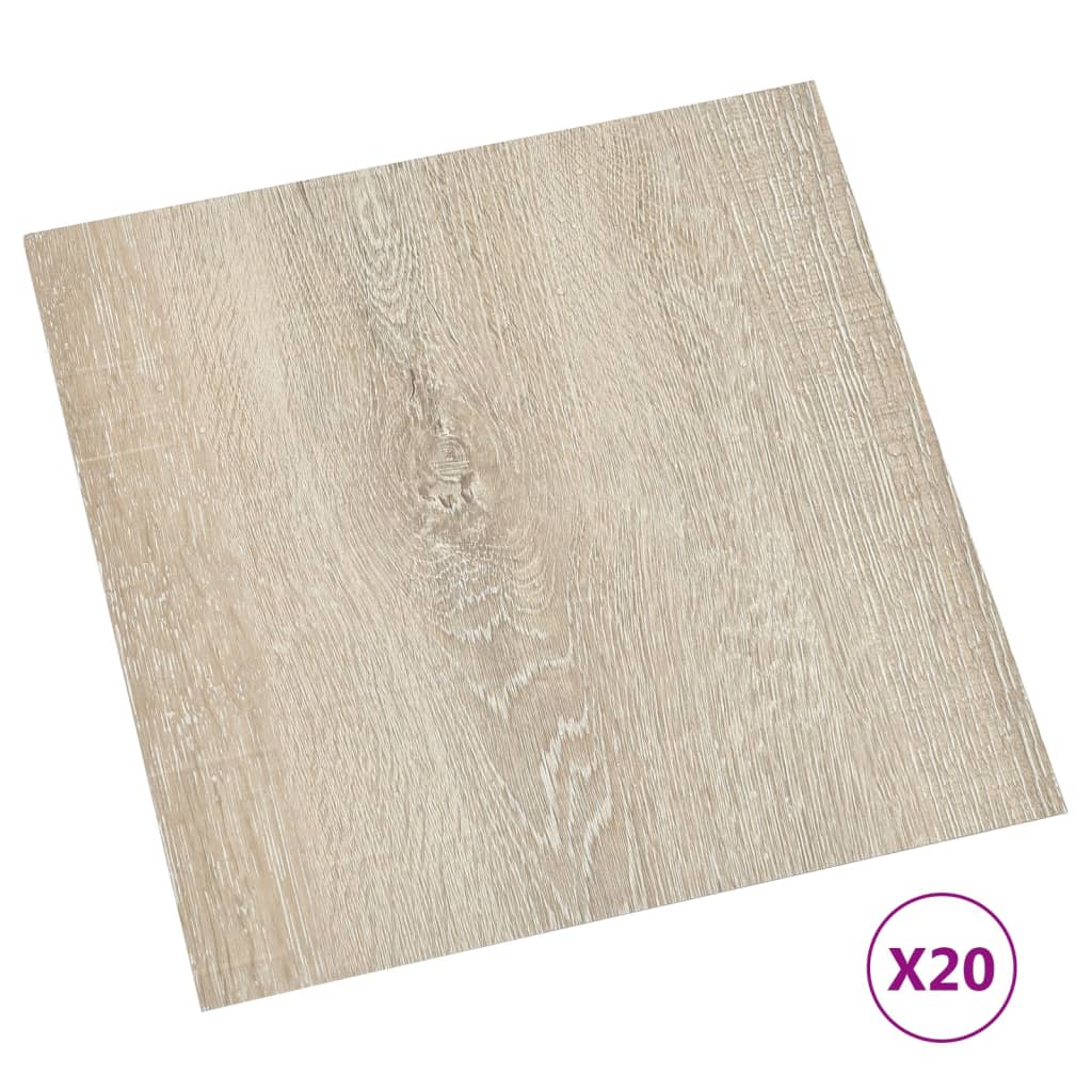 Listoni per Pavimenti Autoadesivi 20 pz in PVC 1,86 mÂ² Beige cod mxl 46821