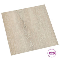 Listoni per Pavimenti Autoadesivi 20 pz in PVC 1,86 mÂ² Beige cod mxl 46821