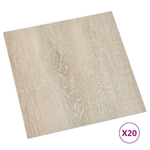 Listoni per Pavimenti Autoadesivi 20 pz in PVC 1,86 mÂ² Beige cod mxl 46821