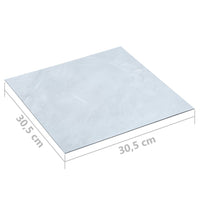 Listoni Pavimenti Adesivi 20 pz in PVC 1,86 mÂ² Marmo Bianco cod mxl 48431