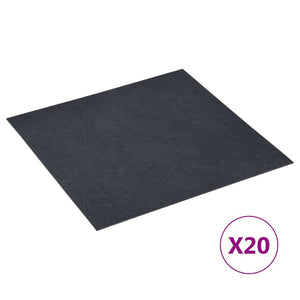 Listoni Pavimenti Adesivi 20 pz in PVC 1,86 mÂ² Marmo Nero cod mxl 53106