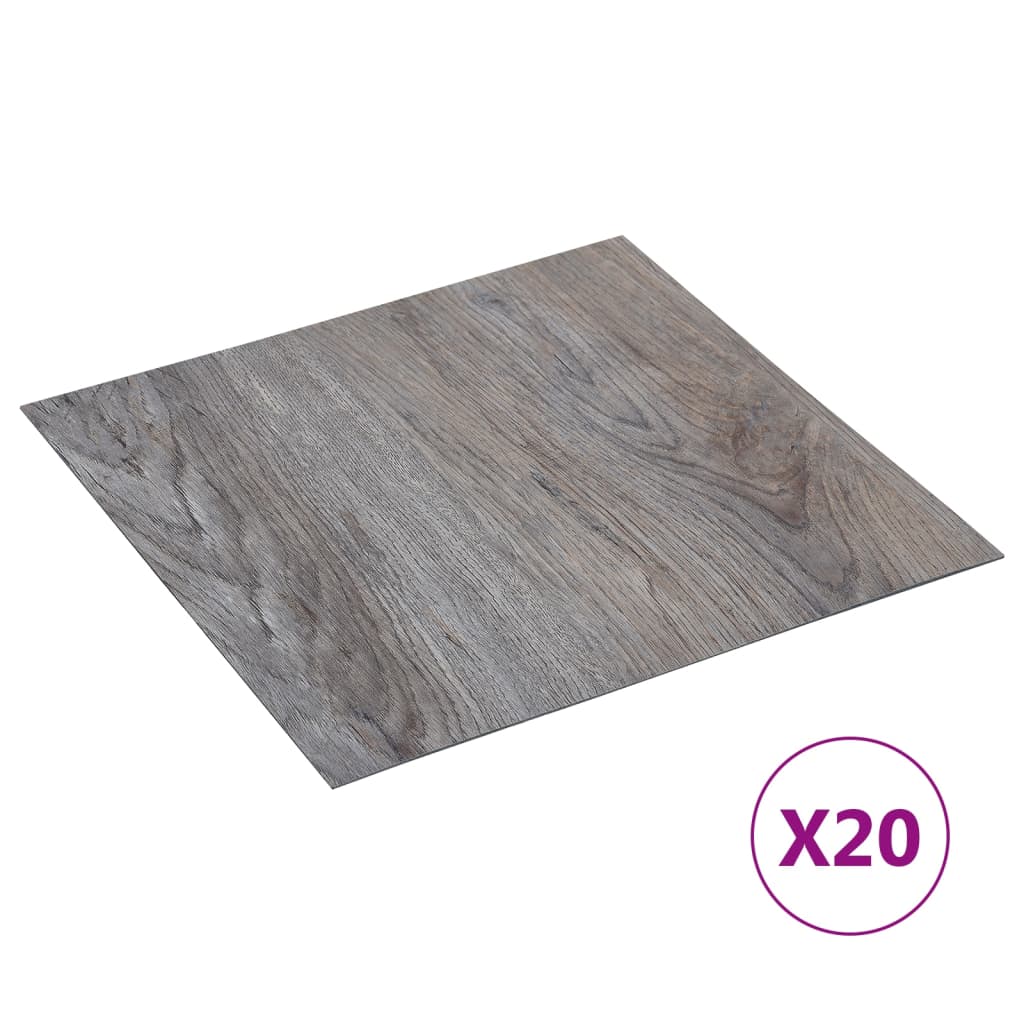 Listoni Pavimenti Adesivi 20 pz in PVC 1,86 mÂ² Marrone Chiaro cod mxl 40747