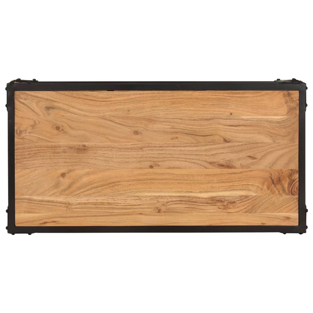 Tavolino da Salotto 90x45x35 cm in Legno Massello di Acacia cod mxl 16789