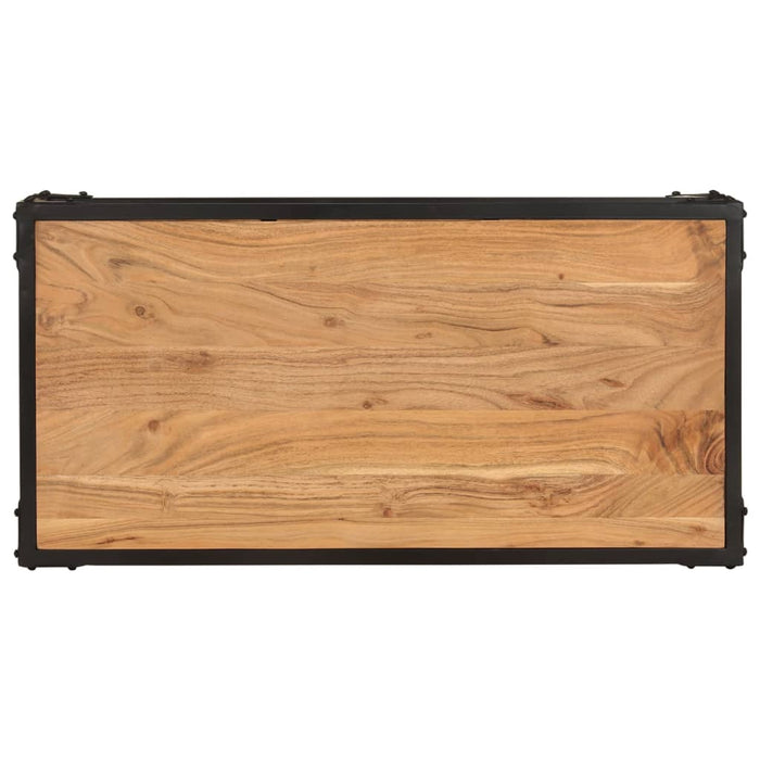 Tavolino da Salotto 90x45x35 cm in Legno Massello di Acacia cod mxl 16789