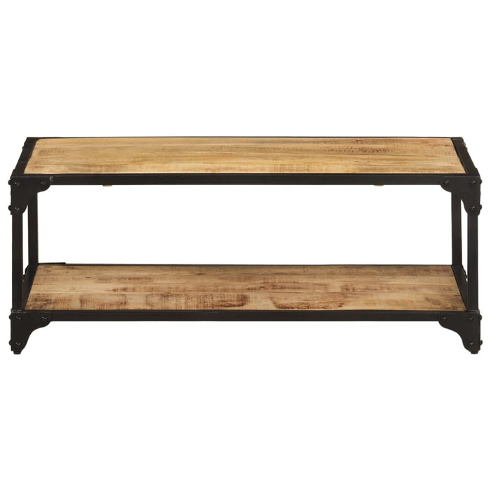 Tavolino da Salotto 90x45x35 cm Legno Massello di Mango Grezzo 328265
