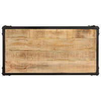 Tavolino da Salotto 90x45x35 cm Legno Massello di Mango Grezzo 328265