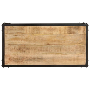 Tavolino da Salotto 90x45x35 cm Legno Massello di Mango Grezzo 328265