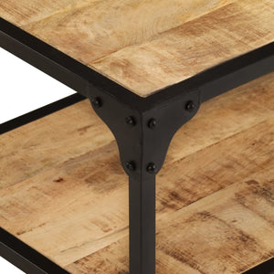 Tavolino da Salotto 90x45x35 cm Legno Massello di Mango Grezzo 328265