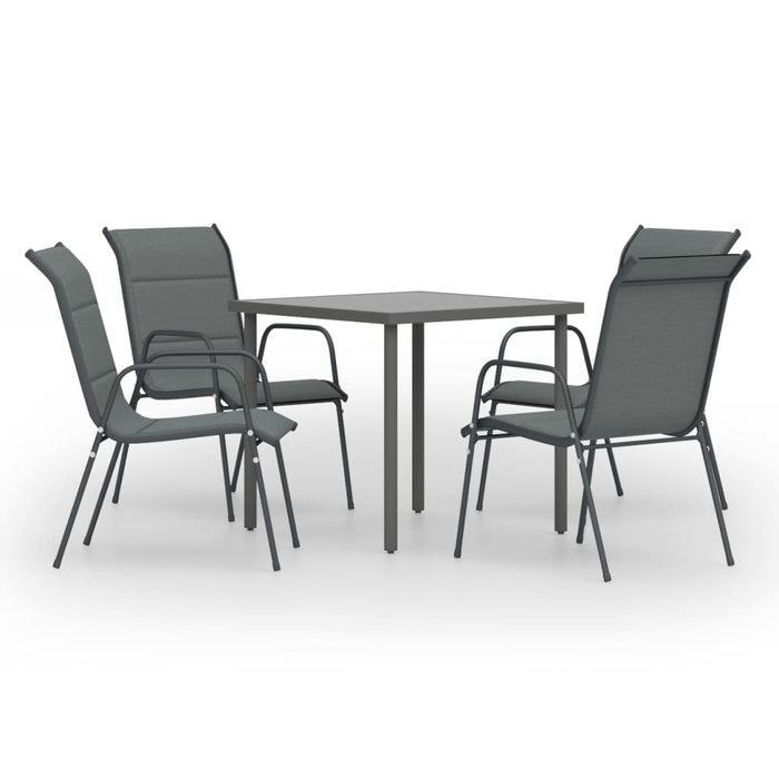 Set da Pranzo da Giardino 5 pz in Acciaio Antracite 3072525