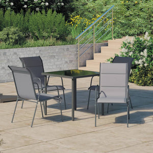 Set da Pranzo da Giardino 5 pz in Acciaio Antracite 3072525