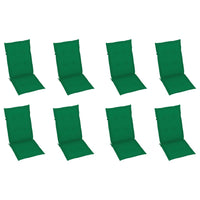 Sedie Reclinabili da Giardino con Cuscini 8 pz Massello di Teak cod mxl 20028