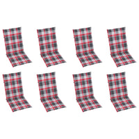 Sedie Reclinabili da Giardino con Cuscini 8 pz Massello di Teak cod mxl 75132