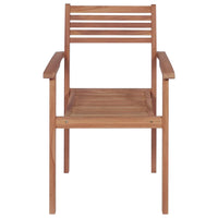 Sedie da Giardino Impilabili con Cuscini 6 pz Massello di Teak 3072596