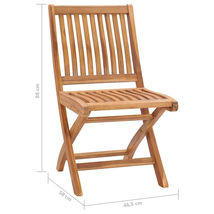 Sedie da Giardino Pieghevoli 4 pz in Legno Massello di Teak cod mxl 75191