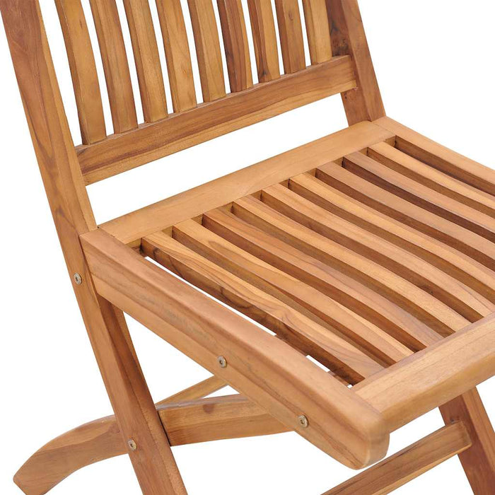 Sedie da Giardino Pieghevoli con Cuscini 4 pz Massello di Teak 3072817