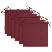 Sedie da Giardino Pieghevoli con Cuscini 6 pz Massello di Teak 3072843