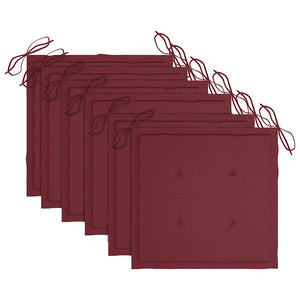 Sedie da Giardino Pieghevoli con Cuscini 6 pz Massello di Teak 3072843