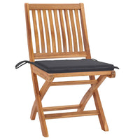 Sedie da Giardino Pieghevoli con Cuscini 8 pz Massello di Teak 3072861