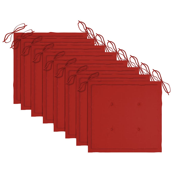 Sedie da Giardino Pieghevoli con Cuscini 8 pz Massello di Teak 3072867