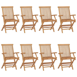 Sedie da Giardino 8 pz in Legno Massello di Teak cod mxl 9257