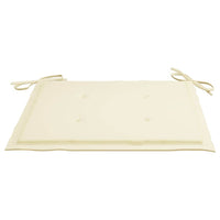 Sedie da Giardino con Cuscini Crema 8 pz in Massello di Teak 3072919