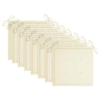 Sedie da Pranzo con Cuscini Crema 8 pz Massello di Teak 3072975
