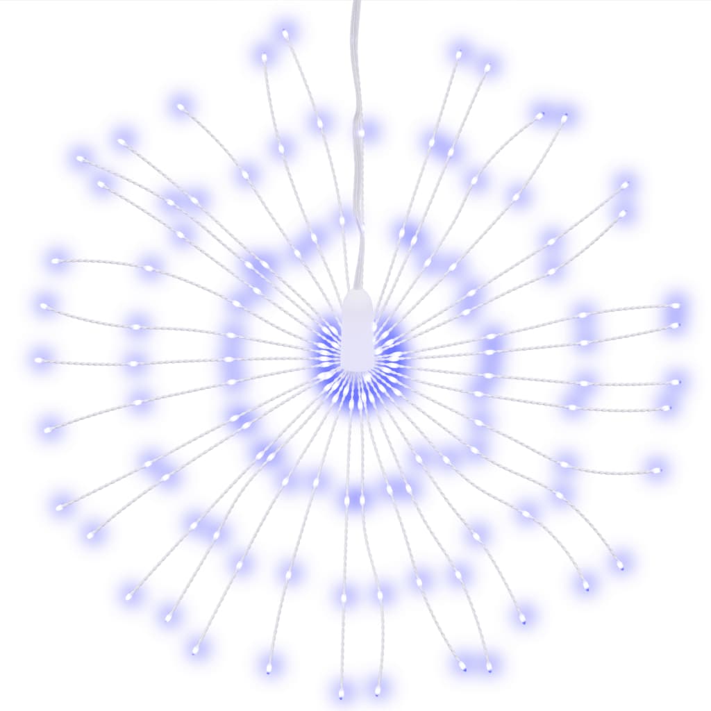 vidaXL Luci di Natale Fuochi d'Artificio 2 pz Blu 20 cm 280 LED