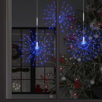 vidaXL Luci di Natale Fuochi d'Artificio 2 pz Blu 20 cm 280 LED
