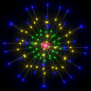 Luci di Natale Fuochi Artificio 10 pz Multicolore 20cm 1400 LED 328611