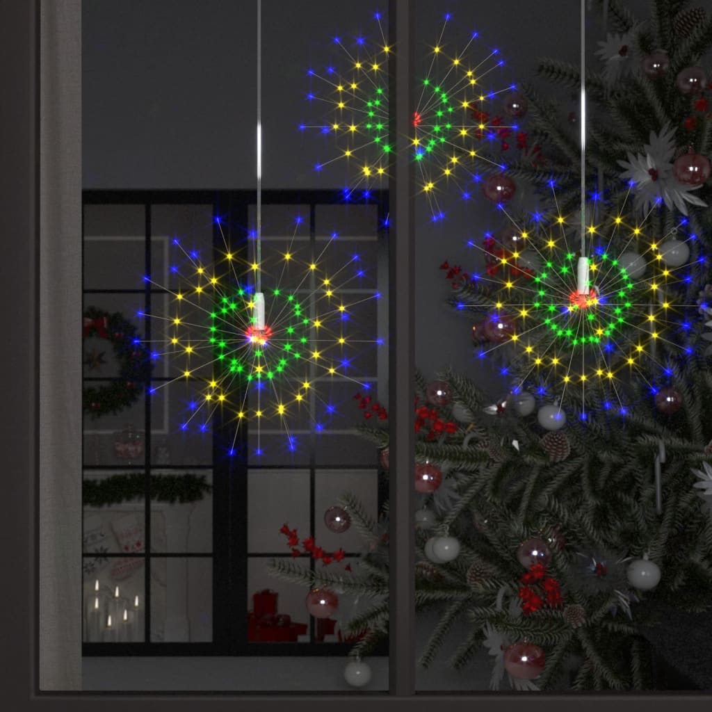 Luci di Natale Fuochi Artificio 10 pz Multicolore 20cm 1400 LED 328611