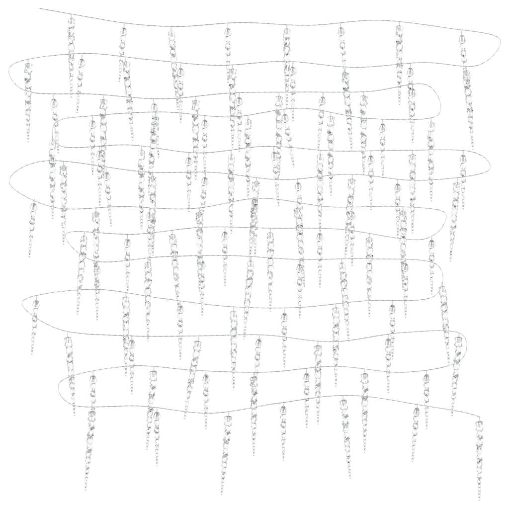 Luci Natale a Ghiacciolo 40 pz Blu in Acrilico con Telecomando 328614