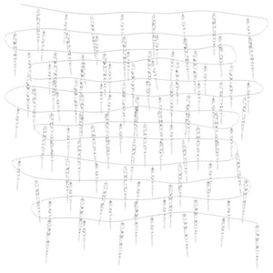 Luci Natale a Ghiacciolo 40 pz Blu in Acrilico con Telecomando 328614