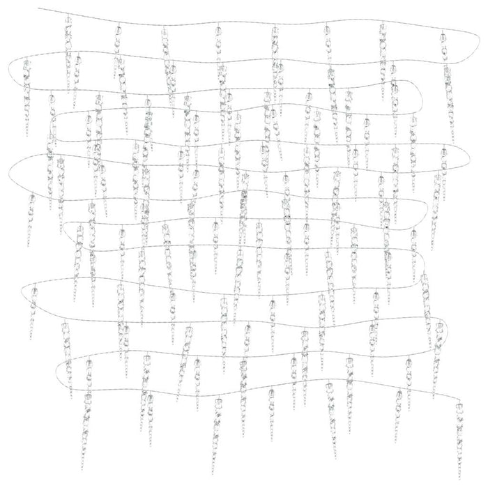 Luci Natale a Ghiacciolo 40 pz Blu in Acrilico con Telecomando 328614