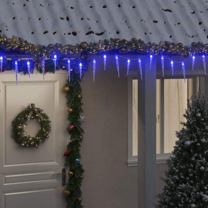 Luci Natale a Ghiacciolo 100 pz Blu in Acrilico 328619