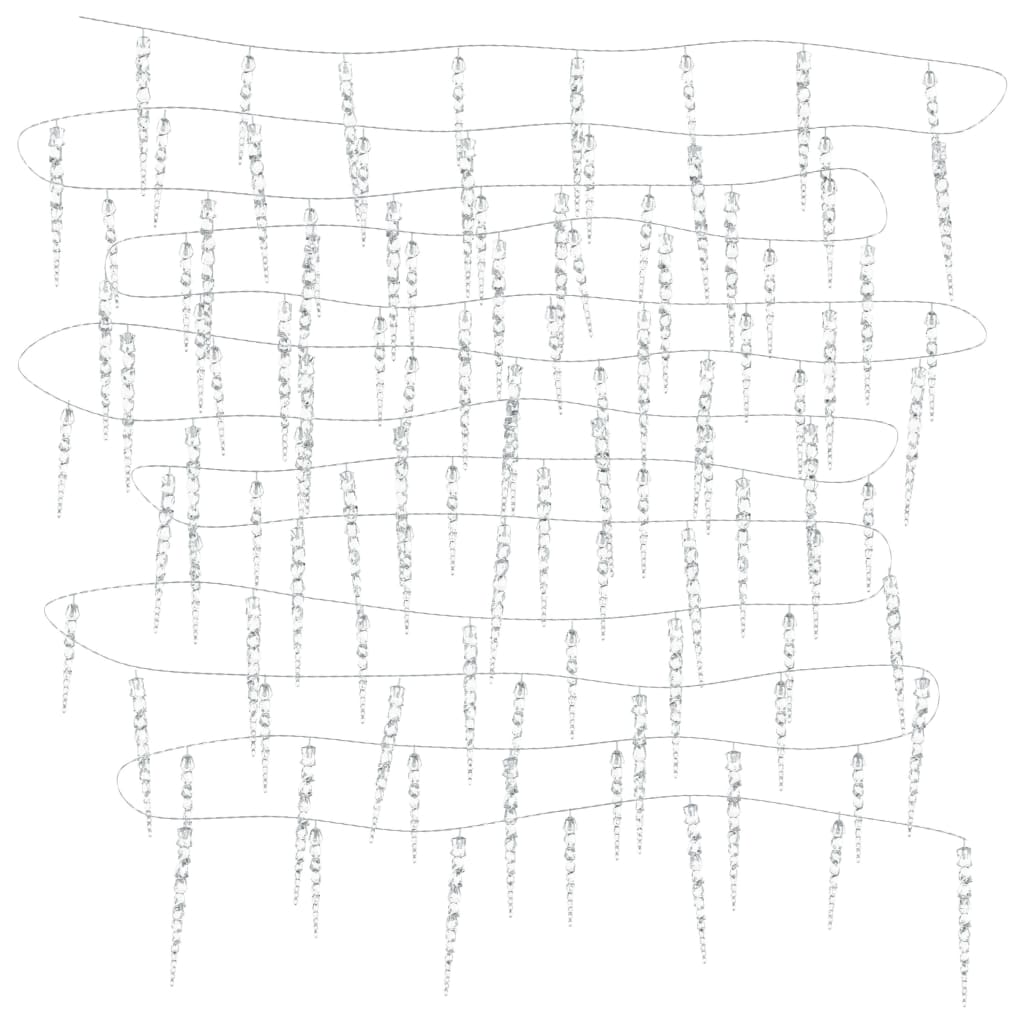 Luci Natale a Ghiacciolo 100 pz Blu in Acrilico 328619